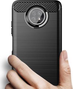 Hurtel Carbon Case elastyczne etui pokrowiec Xiaomi Redmi Note 9T 5G czarny 3