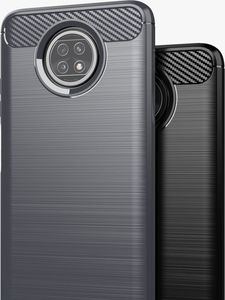 Hurtel Carbon Case elastyczne etui pokrowiec Xiaomi Redmi Note 9T 5G niebieski 3
