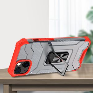 Hurtel Crystal Ring Case pancerne hybrydowe etui pokrowiec + magnetyczny uchwyt iPhone 13 mini czerwony 7
