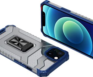 Hurtel Crystal Ring Case pancerne hybrydowe etui pokrowiec + magnetyczny uchwyt iPhone 13 mini niebieski 5