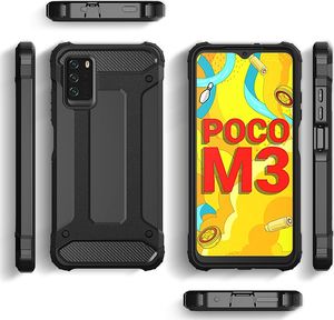 Hurtel Hybrid Armor pancerne hybrydowe etui pokrowiec Xiaomi Redmi Note 10 5G / Poco M3 Pro czarny 3
