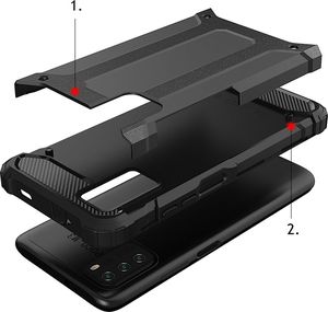 Hurtel Hybrid Armor pancerne hybrydowe etui pokrowiec Xiaomi Redmi Note 10 5G / Poco M3 Pro złoty 6
