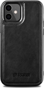 iCarer iCarer Leather Oil Wax etui pokryte naturalną skórą do iPhone 12 mini czarny (ALI1204-BK) 1