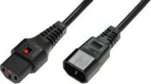 Kabel zasilający MicroConnect IEC LOCK C13 - C14, 1m (PC1024) 1