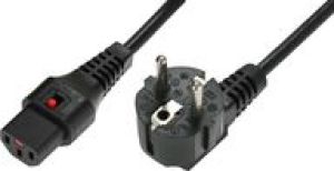 Kabel zasilający MicroConnect IEC LOCK C13 - R/A SCHUKO, 3m (EL234S) 1