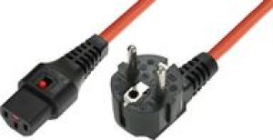 Kabel zasilający MicroConnect IEC LOCK C13 - R/A SCHUKO, 3m (EL248S) 1