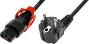 Kabel zasilający MicroConnect IEC LOCK+ C13 - R/A SCHUKO, 2m (EL332S) 1