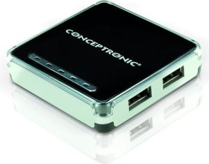 HUB USB Conceptronic 4 porty USB Czarny (C4PUSB2) 1