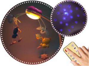 Ricokids Karuzela do łóżeczka z projektorem RK-813 różowa 5