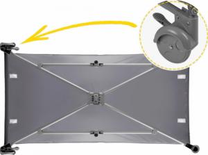 Ricokids Łóżeczko turystyczne 125 x 65 x 78 cm RK-240 jasno szare 8