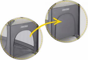 Ricokids Łóżeczko turystyczne 125 x 65 x 78 cm RK-240 jasno szare 10