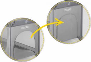 Ricokids Łóżeczko turystyczne + materac + torba125 x 65 x 78 cm RK-240 szare 12