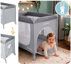 Ricokids Łóżeczko turystyczne + materac + torba 125 x 65 x 78 cm RK-240 szare 7