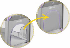 Ricokids Łóżeczko turystyczne 125 x 65 x 78 cm RK-240 szaro-lawendowe 12