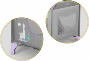 Ricokids Łóżeczko turystyczne 125 x 65 x 78 cm RK-240 szaro-lawendowe 9