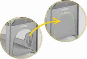 Ricokids Łóżeczko turystyczne 125 x 65 x 78 cm szaro-miętowe (RK-240) 11