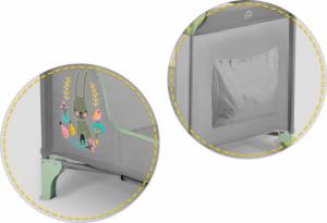 Ricokids Łóżeczko turystyczne 125 x 65 x 78 cm szaro-miętowe (RK-240) 8