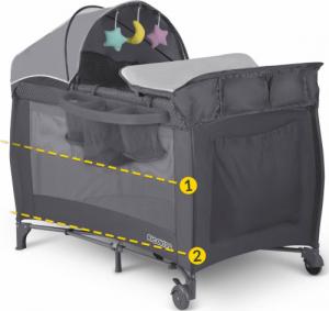 Ricokids Łóżeczko turystyczne 125 x 65 x 78 cm RK-242 antracyt 13