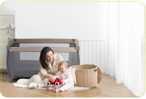 Ricokids Łóżeczko turystyczne + materac + torba 125 x 65 x 78 cm RK-242 antracyt 4