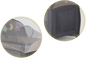 Ricokids Łóżeczko turystyczne + materac + torba 125 x 65 x 78 cm RK-242 antracyt 6