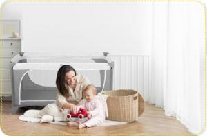 Ricokids Łóżeczko turystyczne 125x65x78cm RK-241 szare 12