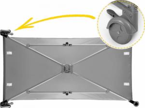 Ricokids Łóżeczko turystyczne 125x65x78cm RK-241 szare 2