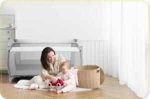 Ricokids Łóżeczko turystyczne 125x65x78cm RK-242 szare 7