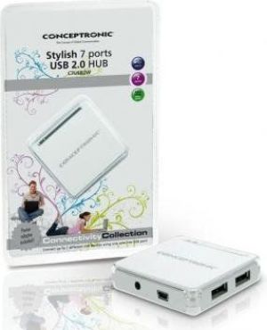HUB USB Conceptronic 7x USB-A 2.0 (C7USB2W) 2