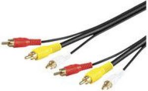 Kabel MicroConnect RCA (Cinch) x3 - RCA (Cinch) x3 10m czarny (AVDD10G) 1