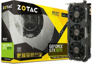 Karta graficzna Zotac GeForce GTX1070 AMP Extreme 8GB GDDR5 (256 bit) DVI, HDMI, 3x DP, BOX (ZT-P10700B-10P) 1