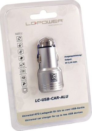 Ładowarka LC-Power Samochodowa 12V, 2x USB (LC-USB-CAR-ALU) 5