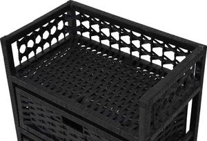 Costway Regał łazienkowi z koszami i 4 półkami 11