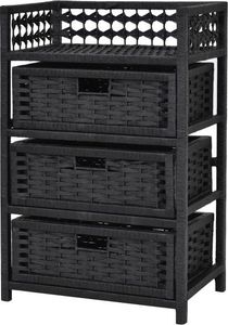 Costway Regał łazienkowi z koszami i 4 półkami 9