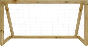vidaXL Bramka piłkarska z siatką, 120x80x60 cm, impregnowana sosna 2