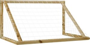 vidaXL Bramka piłkarska z siatką, 120x80x60 cm, impregnowana sosna 4