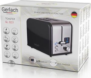 Toster Gerlach Toster Opiekacz 6 Stopni Opiekania Wyświetlacz Gerlach 10