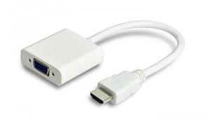 Adapter AV MicroConnect HDMI - D-Sub (VGA) biały (HDMVGA1) 1