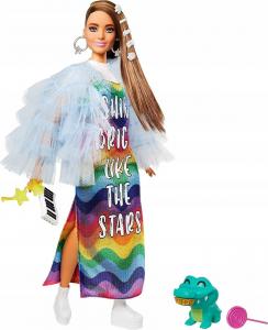 Lalka Barbie Mattel Extra Moda - The Stars z krokodylem (GRN27/GYJ78) 1