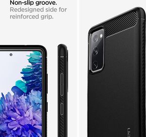 Braders Etui Spigen Rugged Armor + Szkło Hartowane do Galaxy S20 FE 10