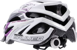 Meteor Kask rowerowy Meteor Gruver M 55-58 cm biały/szary/bakłażanowy S 5