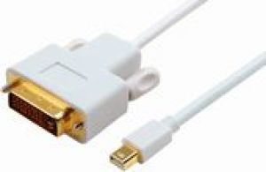 Kabel MicroConnect DisplayPort Mini - DVI-D 1m biały (MDPDVI1) 1