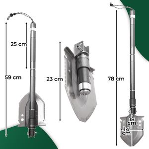 Jack Mors Składana Wielofunkcyjna Łopata Saperka Stalowa 6