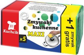 Kuchcik Zmywak kuchenny gąbka myjka MAXI 5 + 1 szt gratis 1