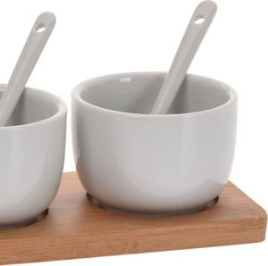 Excellent Houseware Miseczki na dipy do serwowania sosów z łyżeczkami 4