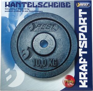 Best Sporting Obciążenie Żeliwne Czarne 10 kg Fi 30mm 2