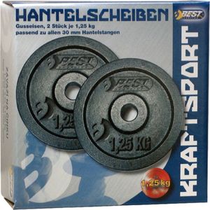 Best Sporting Obciążenie Żeliwne Czarne 2x1,25 kg Fi 30mm 2