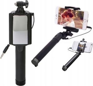 Selfie stick KIJEK DO SELFIE SELFIE STICK Z LUSTERKIEM MONOPOD 3,5MM CZARNY standard 1