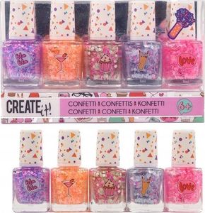 ZESTAW 5 LAKIERÓW DO PAZNOKCI CONFETTI CREATE IT! standard 3