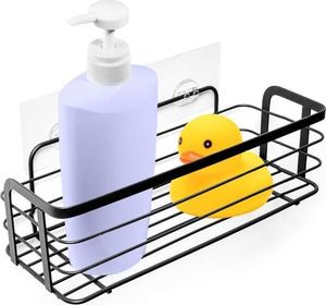 Koszyk prysznicowy Vilde prostokątny czarny (5907610289434) 5