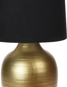 Lampa stołowa Vilde Lampa stołowa z kloszem abażurem lampka nocna czarna złota 27x15 cm 3